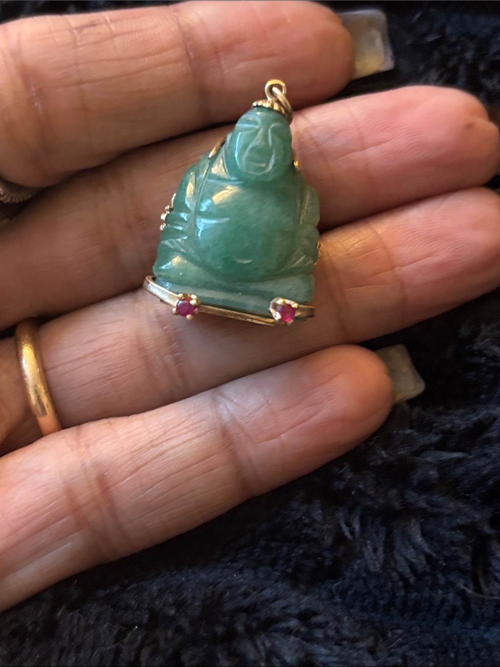 14k Yellow Gold Buddha Pendant, 10.69 Grams.